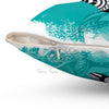 Orca Whale Tribal Tattoo Teal Square Pillow Home Decor