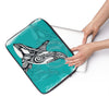 Orca Whale Tribal Teal Ink Laptop Sleeve