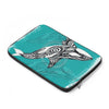 Orca Whale Tribal Teal Ink Laptop Sleeve