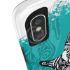 Orca Whale Tribal Teal Ink White Case Mate Tough Phone Cases