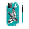 Orca Whale Tribal Teal Ink White Case Mate Tough Phone Cases Iphone 11 Pro