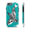 Orca Whale Tribal Teal Ink White Case Mate Tough Phone Cases Iphone 6/6S