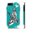 Orca Whale Tribal Teal Ink White Case Mate Tough Phone Cases Iphone 7 Plus 8