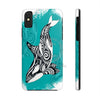 Orca Whale Tribal Teal Ink White Case Mate Tough Phone Cases Iphone X