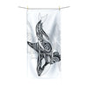 Orca Whale Tribal White Polycotton Towel 36 × 72 Home Decor
