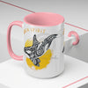 Orca Whale Tribal Yellow Spirit Ink Art Two-Tone Coffee Mugs 15Oz Mug
