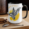 Orca Whale Tribal Yellow Spirit Ink Art Two-Tone Coffee Mugs 15Oz Mug