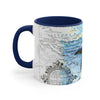 Orca Whale Vintage Map Breaching Watercolor Art Accent Coffee Mug 11Oz