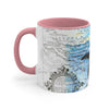 Orca Whale Vintage Map Breaching Watercolor Art Accent Coffee Mug 11Oz