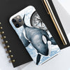 Orca Whale Vintage Map Compass Art Case Mate Tough Phone Cases