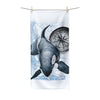 Orca Whale Vintage Map Compass Art Polycotton Towel 30 × 60 Home Decor