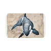 Orca Whale Vintage Map Nautical Bath Mat Large 34X21 Home Decor