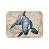 Orca Whale Vintage Map Nautical Bath Mat Small 24X17 Home Decor