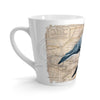 Orca Whale Vintage Map Watercolor Blue White Latte Mug Mug