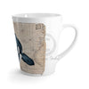 Orca Whale Vintage Map Watercolor Blue White Latte Mug Mug