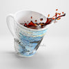 Orca Whale Vintage Map Watercolor Blue White Latte Mug Mug