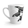 Orca Whales And Compass Art White Latte Mug Mug
