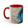 Orca Whales Beige Vintage Map Diving Art Accent Coffee Mug 11Oz