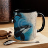 Orca Whales Beige Vintage Map Diving Art Accent Coffee Mug 11Oz