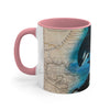 Orca Whales Beige Vintage Map Diving Art Accent Coffee Mug 11Oz