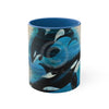 Orca Whales Beige Vintage Map Diving Art Accent Coffee Mug 11Oz