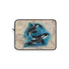 Orca Whales Beige Vintage Map Diving Art Laptop Sleeve 15