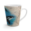 Orca Whales Beige Vintage Map Diving Art Latte Mug Mug