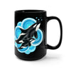 Orca Whales Blue Love Black Mug 15Oz