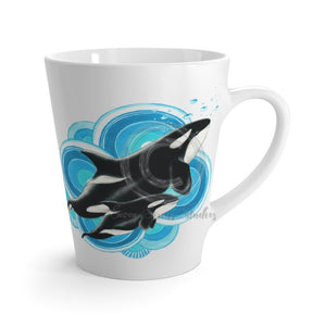 Orca Whales Blue Love Latte Mug 12Oz Mug