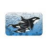 Orca Whales Blue Vintage Map Bath Mat 34 × 21 Home Decor