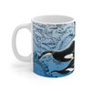 Orca Whales Blue Vintage Splash Mug 11Oz