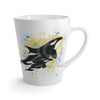Orca Whales Blue Yellow Splash Latte Mug 12Oz Mug