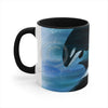 Orca Whales Diving Art Accent Coffee Mug 11Oz