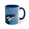 Orca Whales Diving Art Accent Coffee Mug 11Oz