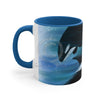 Orca Whales Diving Art Accent Coffee Mug 11Oz