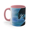 Orca Whales Diving Art Accent Coffee Mug 11Oz