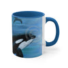 Orca Whales Diving Art Accent Coffee Mug 11Oz