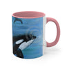 Orca Whales Diving Art Accent Coffee Mug 11Oz