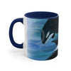Orca Whales Diving Art Accent Coffee Mug 11Oz