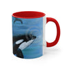 Orca Whales Diving Art Accent Coffee Mug 11Oz