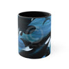 Orca Whales Diving Art Accent Coffee Mug 11Oz Black /