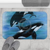 Orca Whales Diving Art Bath Mat Home Decor