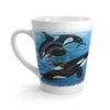 Orca Whales Diving Art Latte Mug Mug