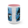 Orca Whales Diving Art Two-Tone Coffee Mugs 15Oz Mug