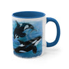 Orca Whales Diving Ii Art Accent Coffee Mug 11Oz