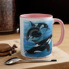 Orca Whales Diving Ii Art Accent Coffee Mug 11Oz