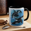 Orca Whales Diving Ii Art Accent Coffee Mug 11Oz