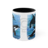 Orca Whales Diving Ii Art Accent Coffee Mug 11Oz Black /