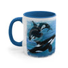 Orca Whales Diving Ii Art Accent Coffee Mug 11Oz Blue /