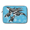 Orca Whales Family Blue Laptop Sleeve 13